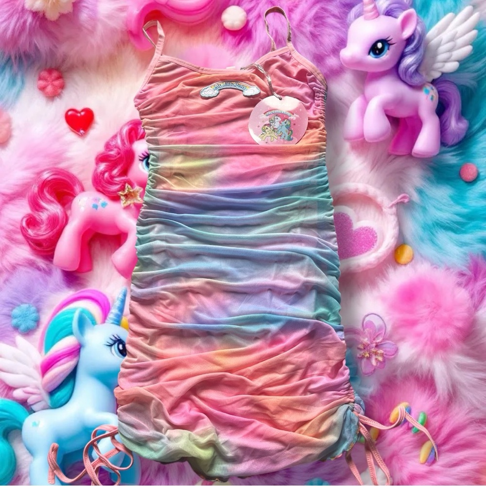 ‼️NWT‼️Dolls Kill X My Little Pony Spreading Kindness Mesh Dress X Small